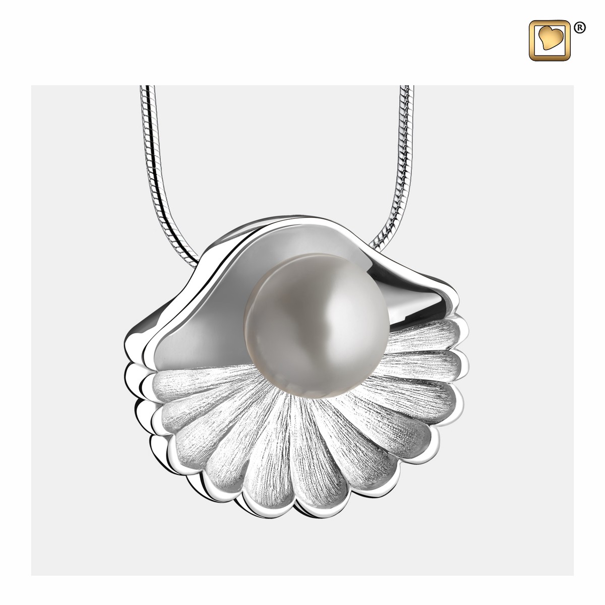 SeaShell Pearl Ashes Pendant Pol&Bru silver